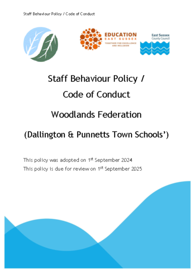 Staff Behaviour Policy & Code of Conduct